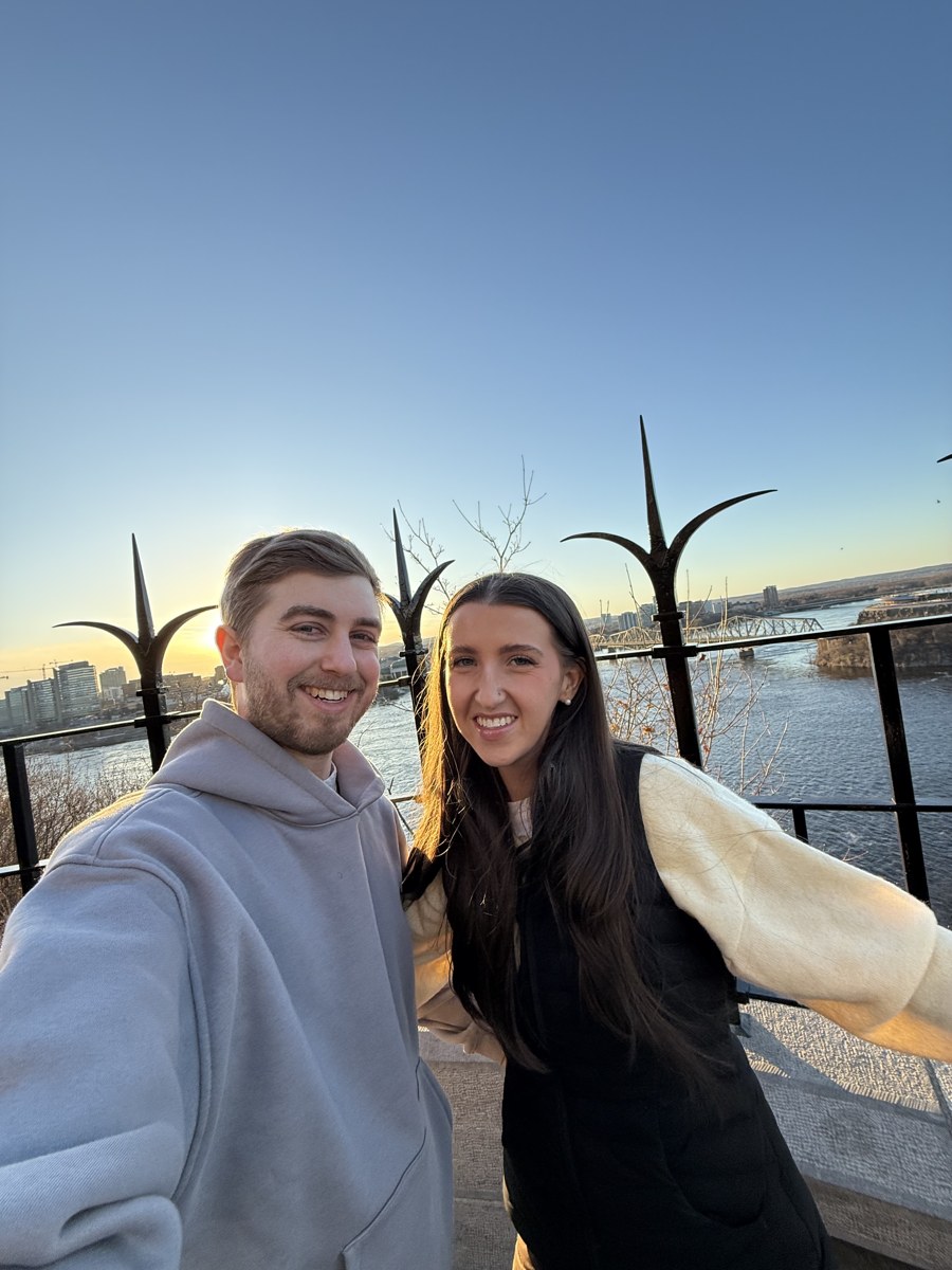 Kale Vine and her partner Nick at sunset in Ottawa