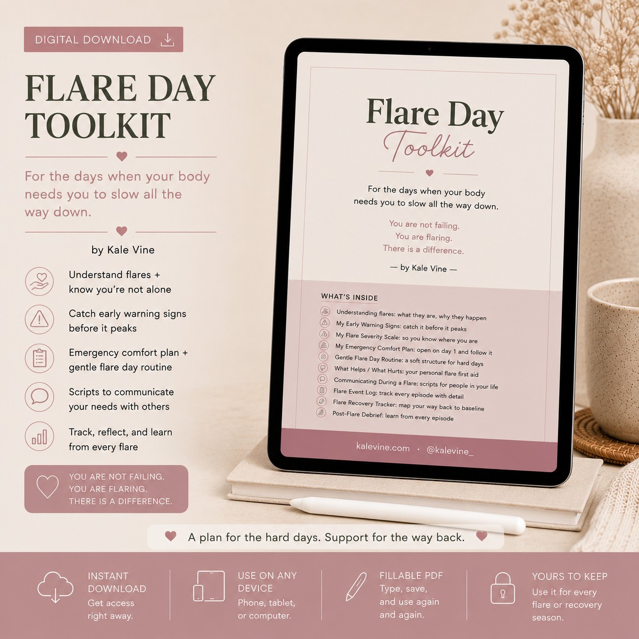 Flare Day Toolkit digital planner cover
