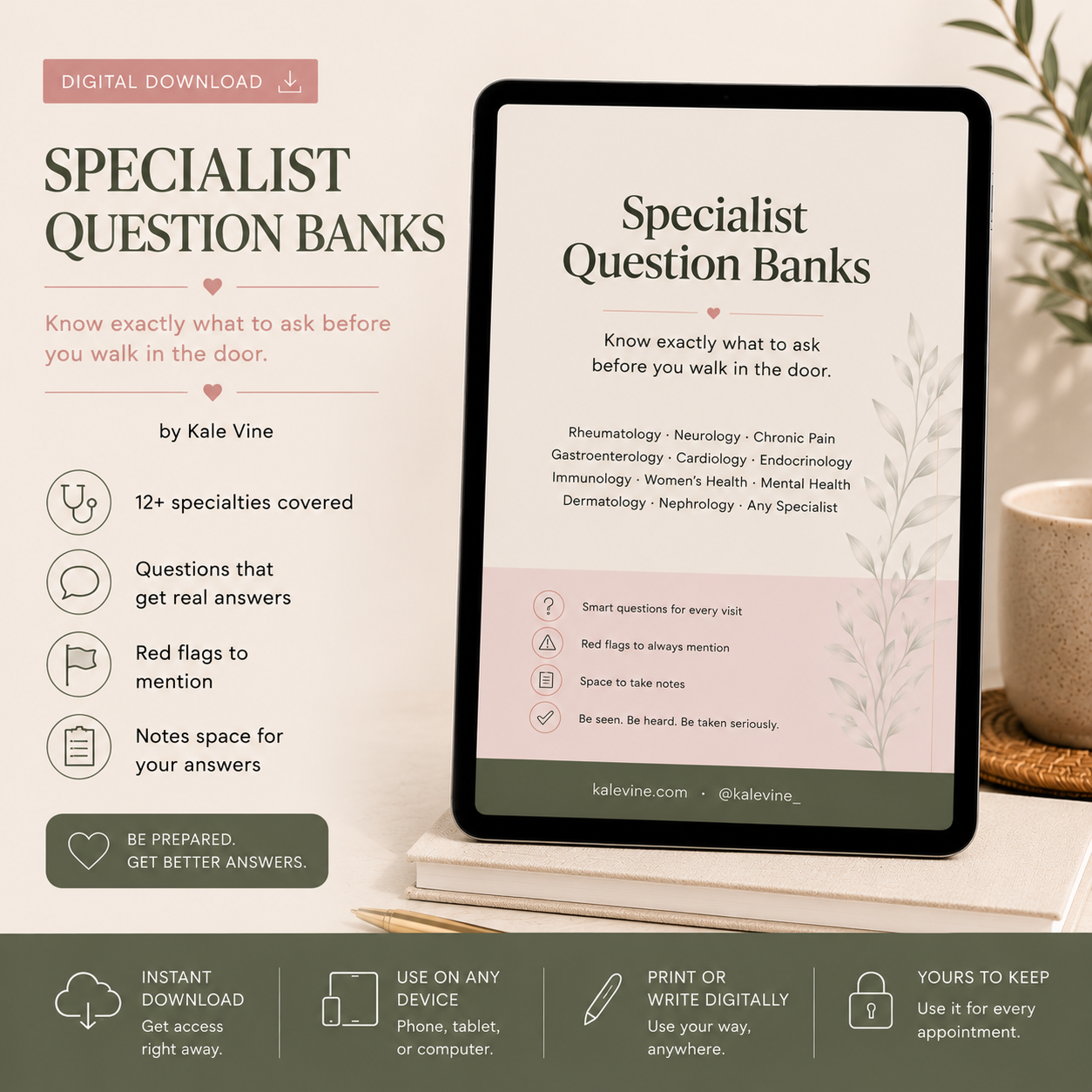 Specialist Question Banks by Kale Vine